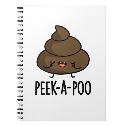 Peek A Poo Funny Poop Pun Notitieboek (Voorkant)