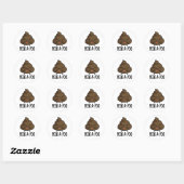 Peek A Poo Funny Poop Pun Ronde Sticker (Vel)