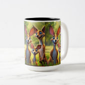 Peek-a-Roo: Baby Kangoeroe Verrukking Tweekleurige Koffiemok (Voorkant rechts)