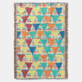 Peek Boo Mustache Mint Aqua Coral Modern Abstract Deken (Voorkant Verticaal)