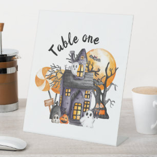 Peek een BOO Halloween Baby shower Tafelteken Reclamebord Met Voetstuk
