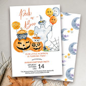 Peek een Boo kleine pompoen draaien twee 2e verjaa Kaart