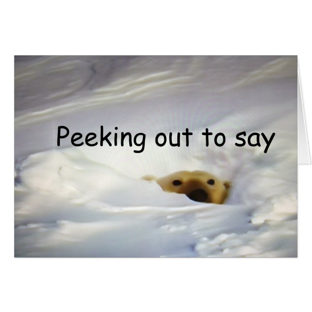 "PEEK UIT OM TE ZEGGEN" (BLANK KAART) (Voorkant Horizontaal)