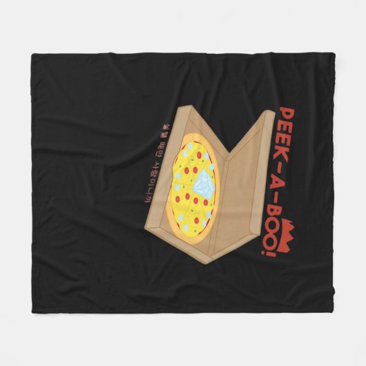 Peekabo Basic & Grappig ontwerp Fleece Deken (Voorkant (Horizontaal))