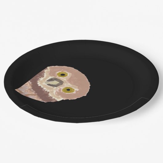 Peekabo Grappig Ontwerp Voor Halloween Papieren Bordje (Gekanteld)