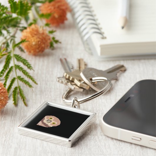 Peekabo Grappig Ontwerp Voor Halloween Sleutelhanger (Zijkant)