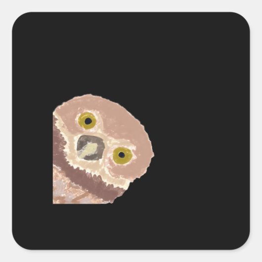 Peekabo Grappig Ontwerp Voor Halloween Vierkante Sticker (Voorkant)