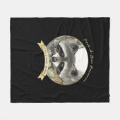 Peekabo Raccoon Fleece Deken (Voorkant (Horizontaal))