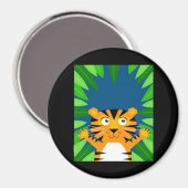 Peekabo Tiger Magneet (Voorkant / Achterkant)