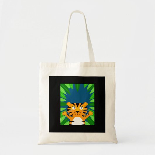 Peekabo Tiger Tote Bag (Voorkant)