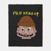 Peekabo Weird Man Fleece Deken (Voorkant)