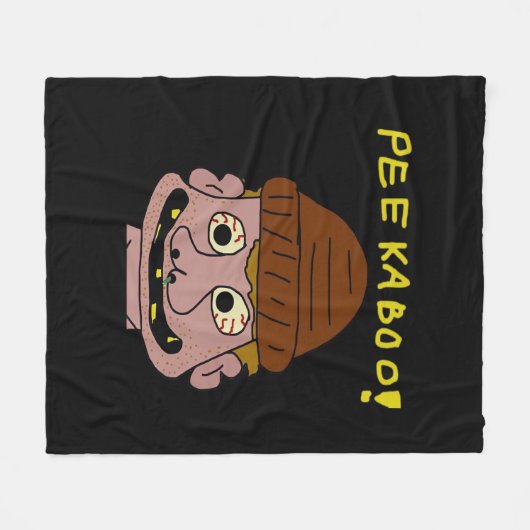 Peekabo Weird Man Fleece Deken (Voorkant (Horizontaal))