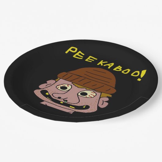 Peekabo Weird Man Papieren Bordje (Gekanteld)