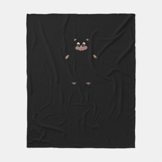 Peekabo (wit) fleece deken (Voorkant)