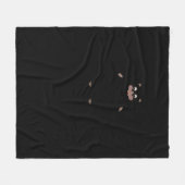 Peekabo (wit) fleece deken (Voorkant (Horizontaal))