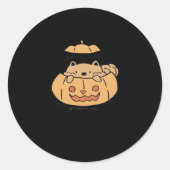 Peekaboo Autumn Vibes Ronde Sticker (Voorkant)