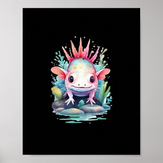 Peekaboo Axolotl Poster (Voorkant)