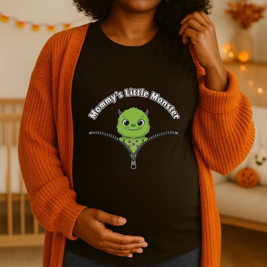 Peekaboo Baby Monster Moederschap Halloween T-shirt