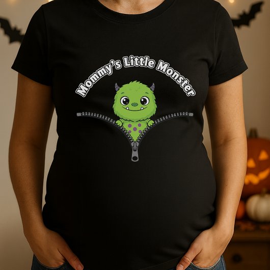 Peekaboo Baby Monster Moederschap Halloween T-shirt