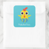 Peekaboo Barn Easter | Bandit the Chick Vierkante Sticker (Tas)
