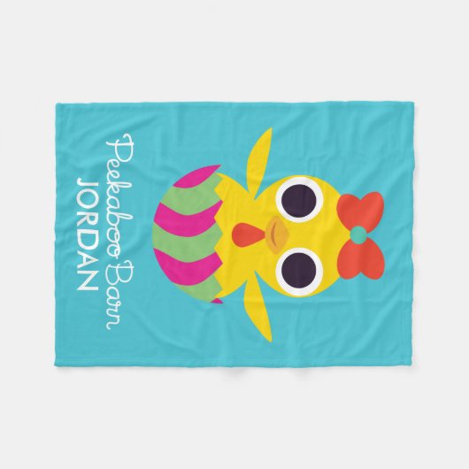Peekaboo Barn Easter | Bayla de Chick Fleece Deken (Voorkant (Horizontaal))