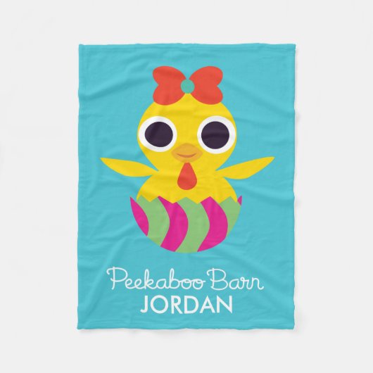 Peekaboo Barn Easter | Bayla de Chick Fleece Deken (Voorkant)
