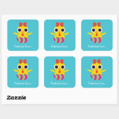 Peekaboo Barn Easter | Bayla de Chick Vierkante Sticker (Vel)