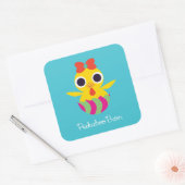 Peekaboo Barn Easter | Bayla de Chick Vierkante Sticker (Envelop)