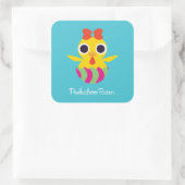 Peekaboo Barn Easter | Bayla de Chick Vierkante Sticker (Tas)
