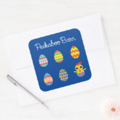 Peekaboo Barn Easter | Paaseieren Vierkante Sticker (Envelop)