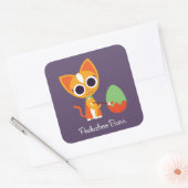 Peekaboo Barn Easter | Ronde van de kat Vierkante Sticker (Envelop)