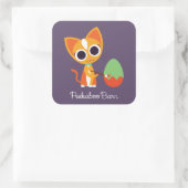 Peekaboo Barn Easter | Ronde van de kat Vierkante Sticker (Tas)