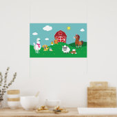 Peekaboo Barn Pasture Group 1 Poster (Keuken)