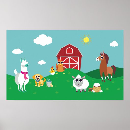 Peekaboo Barn Pasture Group 1 Poster (Voorkant)