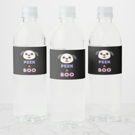 Peekaboo Basic-ontwerp Waterfles Etiket (Flessen)