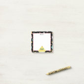 Peekaboo Black Baby Chick Post-it® Notes (Op bureau)