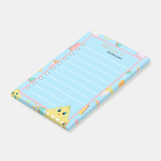 Peekaboo Blue Baby Chick Notes (Schuin)
