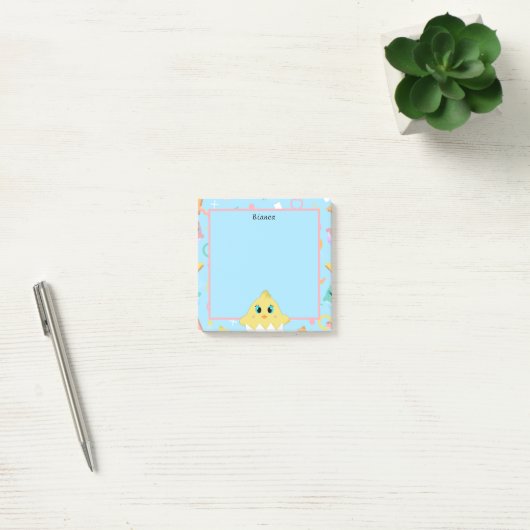 Peekaboo Blue Baby Chick Post-it® Notes (Kantoor)