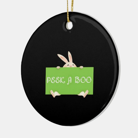 Peekaboo Bunny Keramisch Ornament (Links)
