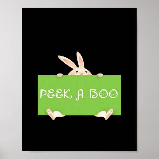 Peekaboo Bunny Poster (Voorkant)