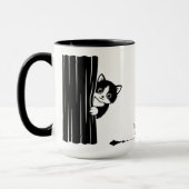 Peekaboo Cat Funny Mug Mok (Links)