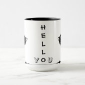 Peekaboo Cat Funny Mug Mok (Midden)