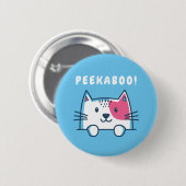 Peekaboo Cat Ronde Button 5,7 Cm (Voorkant /achterkant)