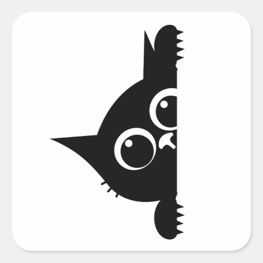 Peekaboo Cat Sticker (Voorkant)