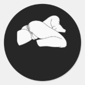 Peekaboo Classic Funny Ronde Sticker (Voorkant)