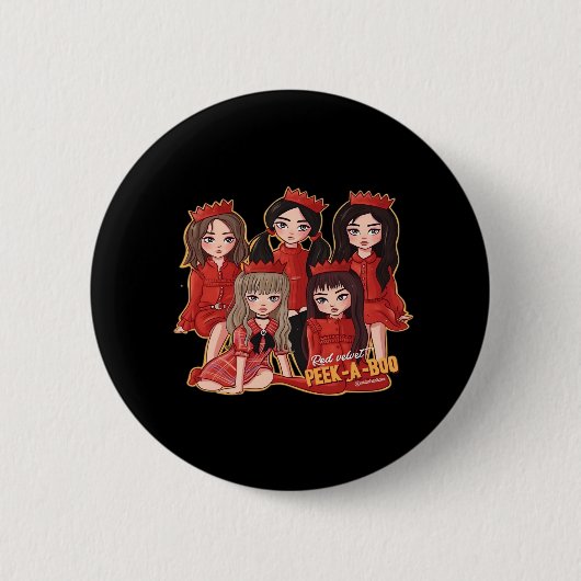 Peekaboo Cosy Autumn Ronde Button 5,7 Cm (Voorkant)