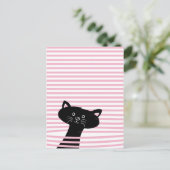 Peekaboo! Cute Black Cat - Briefkaart (Staand voorkant)