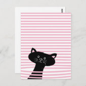 Peekaboo! Cute Black Cat - Briefkaart (Voorkant / Achterkant)