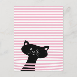 Peekaboo! Cute Black Cat - Briefkaart