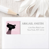 Peekaboo! Cute Black Cat - Return Address Labels (Insitu)